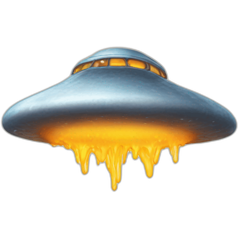 Melting UFOs emoji