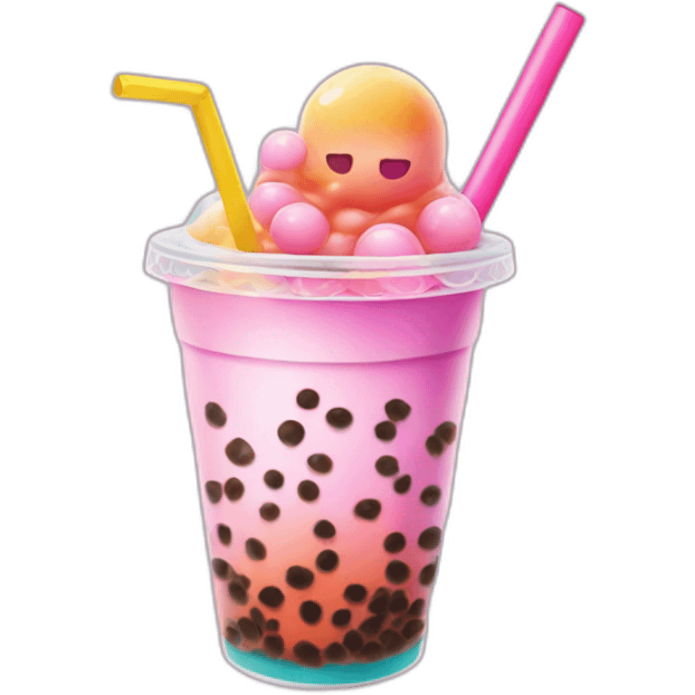 colorful bubble tea emoji