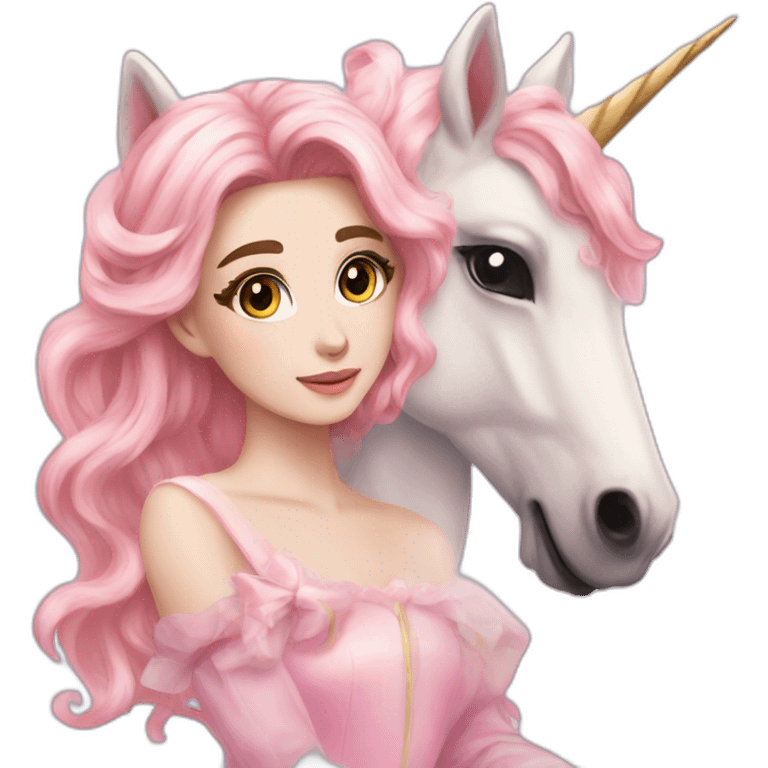 Belle delphine on a unicorn emoji