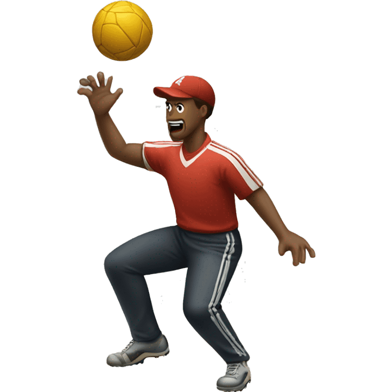 a man strike the ball emoji