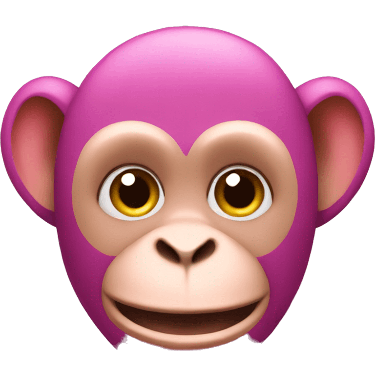 Pink monkey emoji