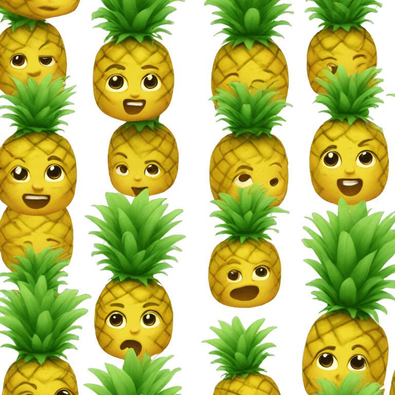 Pineapple with hair  emoji