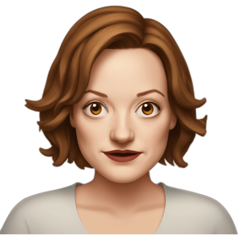 brown haired Elizabeth moss emoji