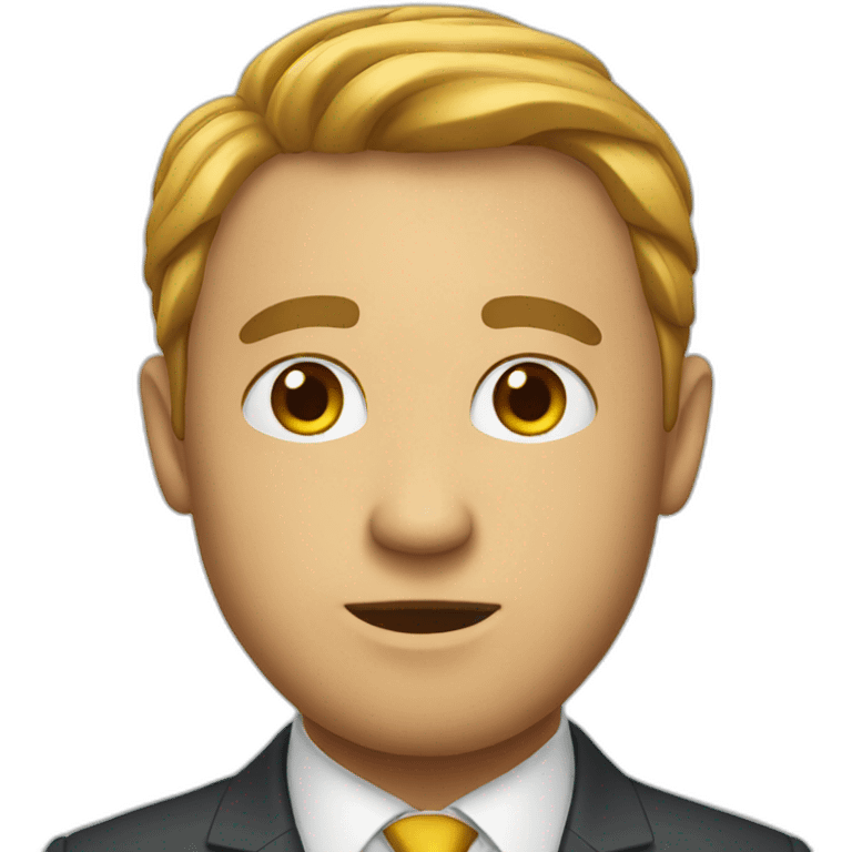 Businessman face emoji