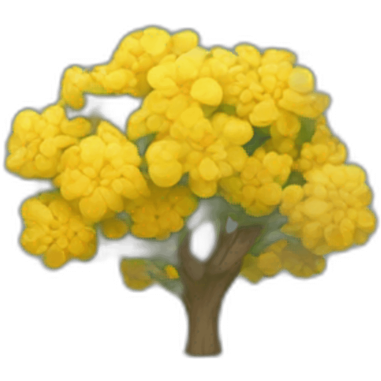 Arbol de flores amarillas emoji