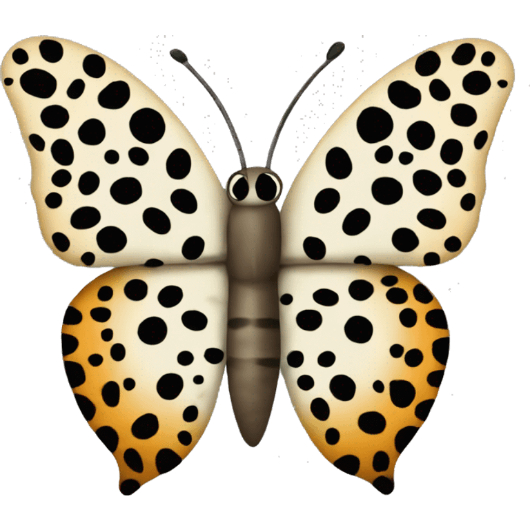 Butterfly with leopard spots emoji