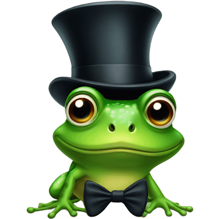 frog with tophat emoji