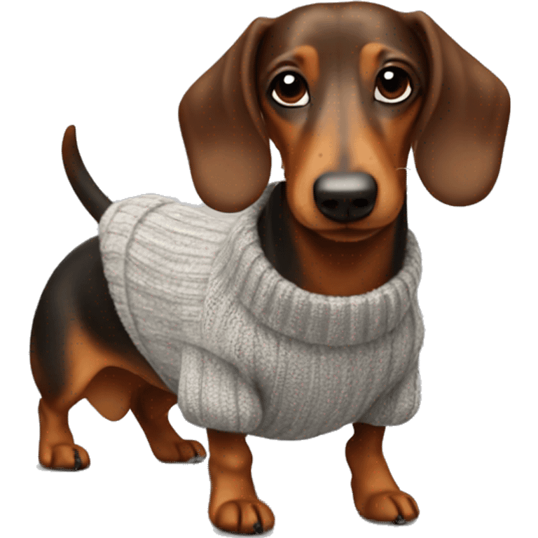 Sausage dog with jumper emoji