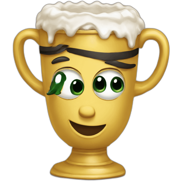 Abogada con copa feliz emoji