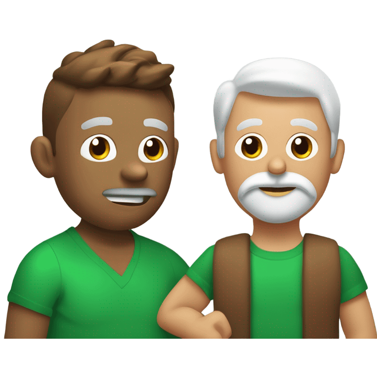 Santa and Rudolph the reindeer wearing green t-shirt with the words ‘Greenwich Health’ written in white letters  emoji