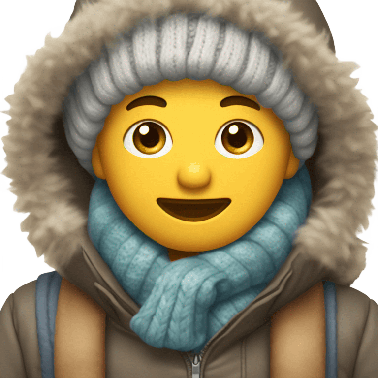 Human with cold season clothes emoji