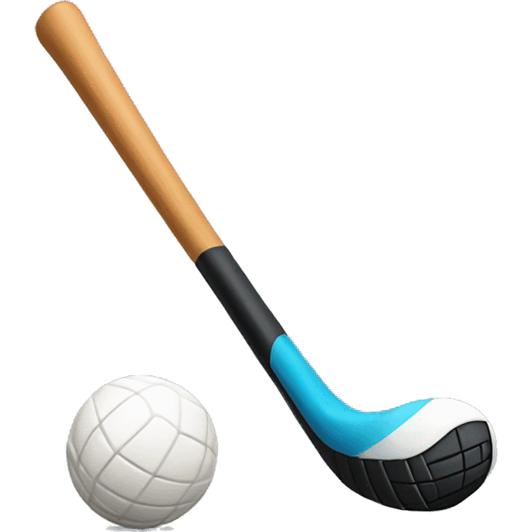 Field Hockey stick and ball emoji