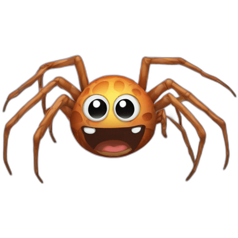 Funny spider emoji