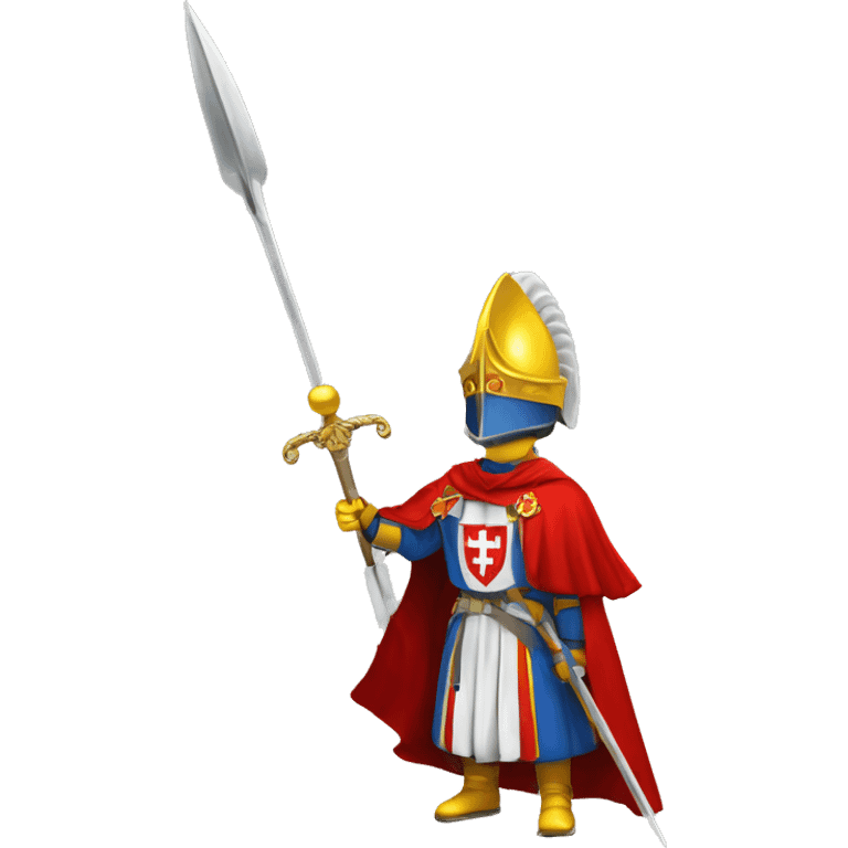 Pontifical Swiss Guard with halberd emoji