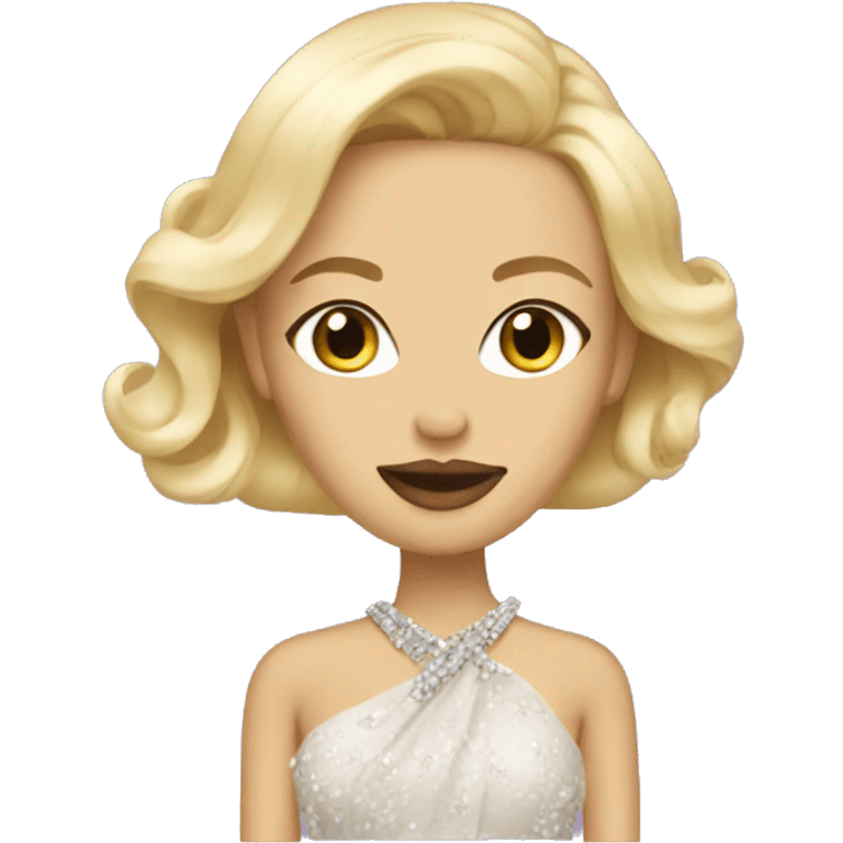 Blonde woman in Haute couture  emoji