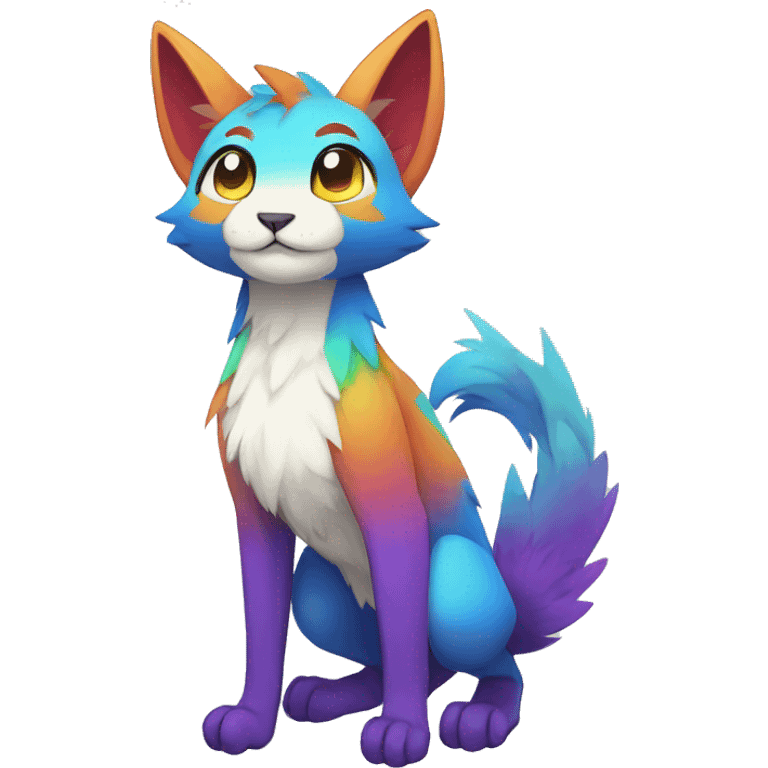  Colorful Shiny FurSona Fakemon Full Body emoji