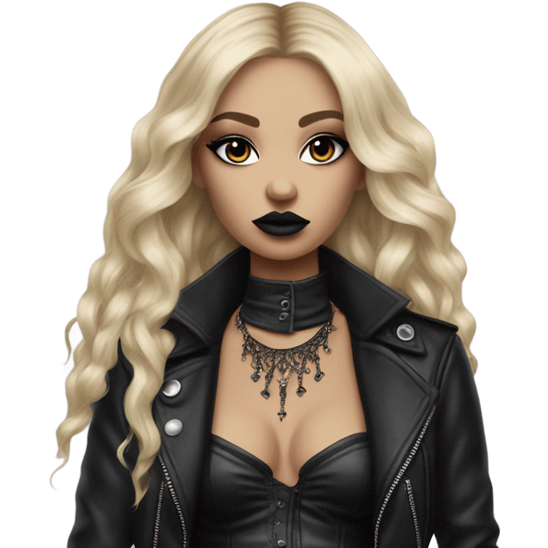 hyper realistic goth blonde victoria secret model emoji