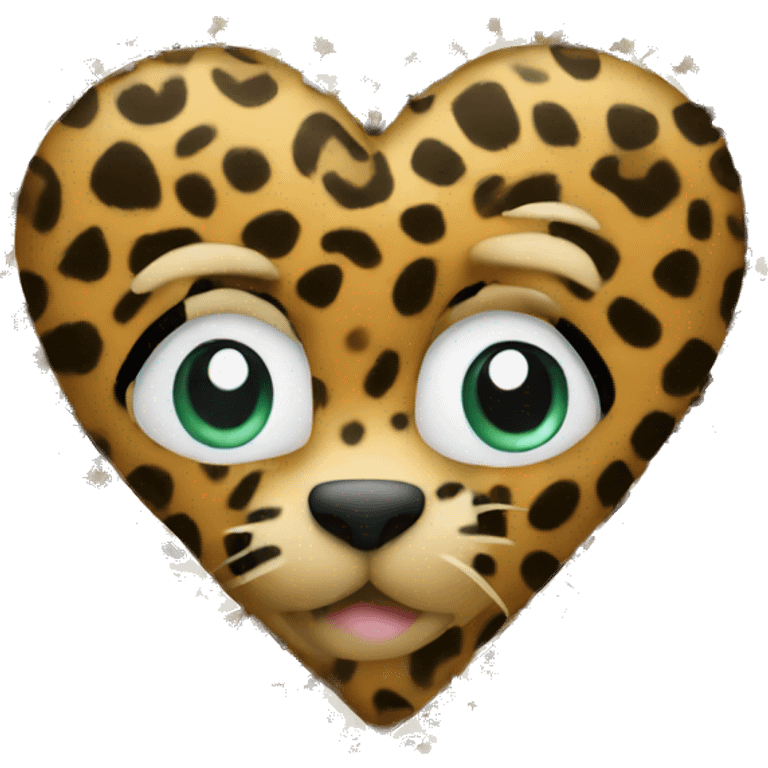 A heart with leopard print emoji