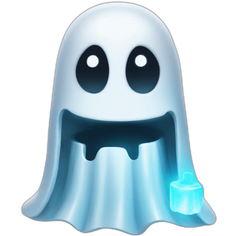 Glowing lego ghost emoji