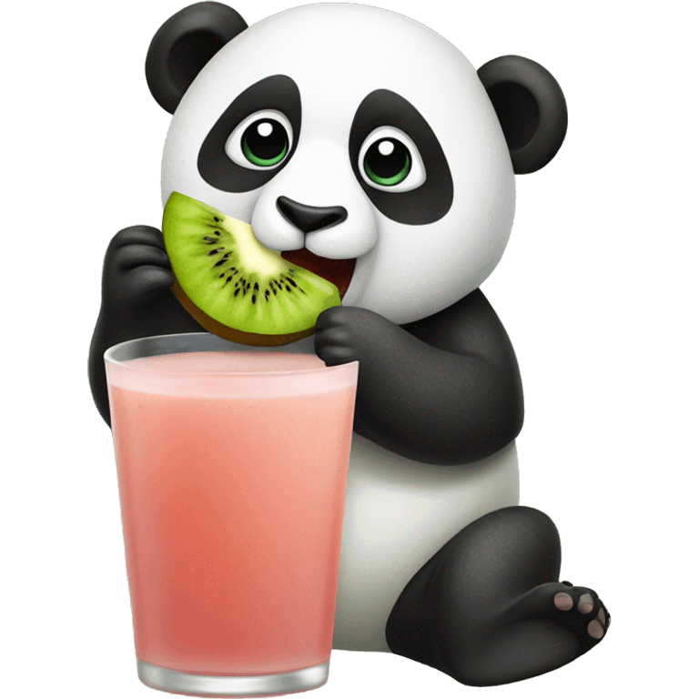 panda drinking  kiwi guava celsius  emoji