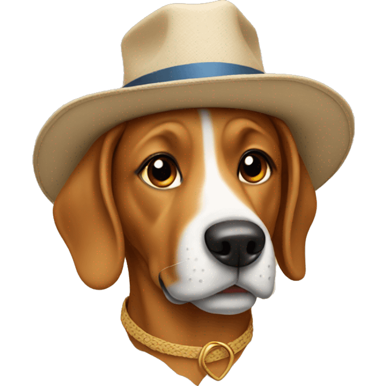 Dog wearing a hat emoji