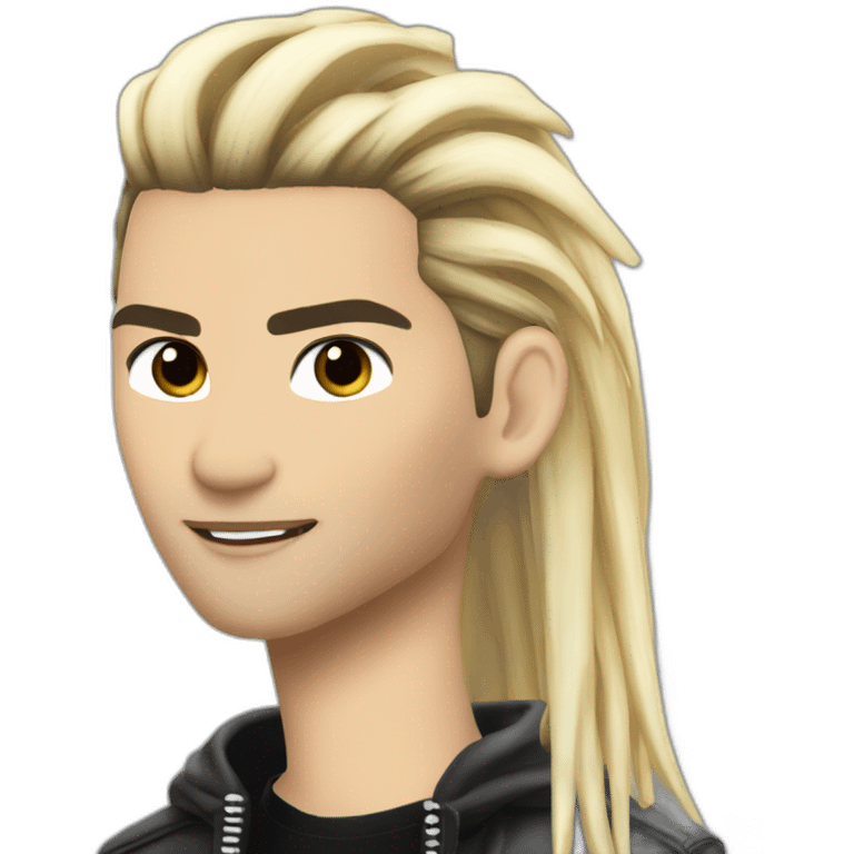 bill kaulitz long blonde hair emoji