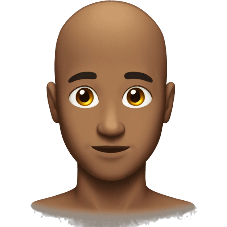 Brown guy, no hair, young, no beard emoji