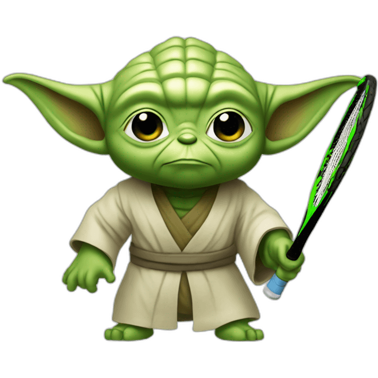 Yoda qui joue au tennis emoji