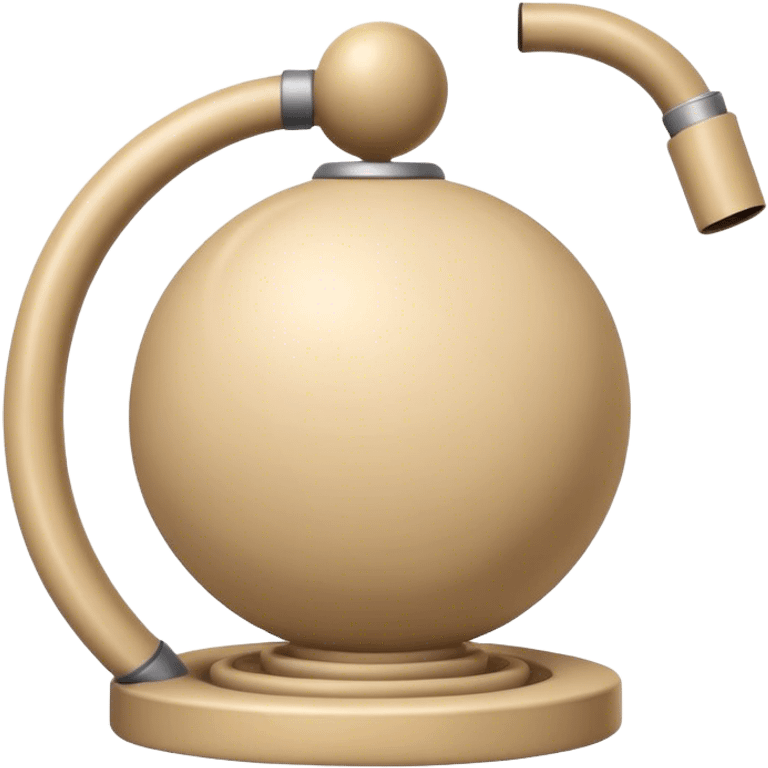 curved beige tube with a large ball at the base emoji