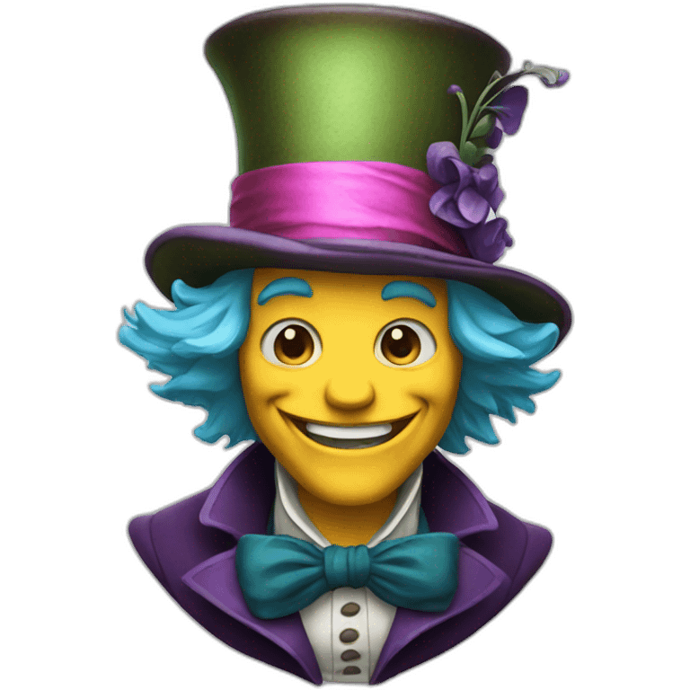 Mad-hatter-laughing emoji