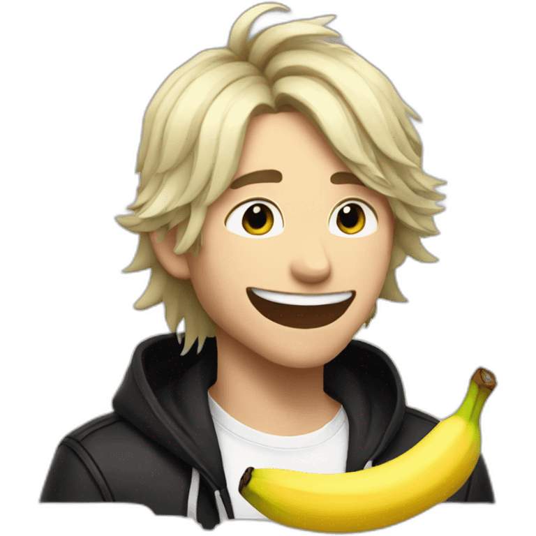 xqc eating banana emoji