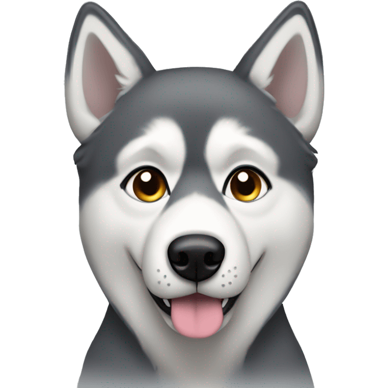 Husky grey dark brows emoji