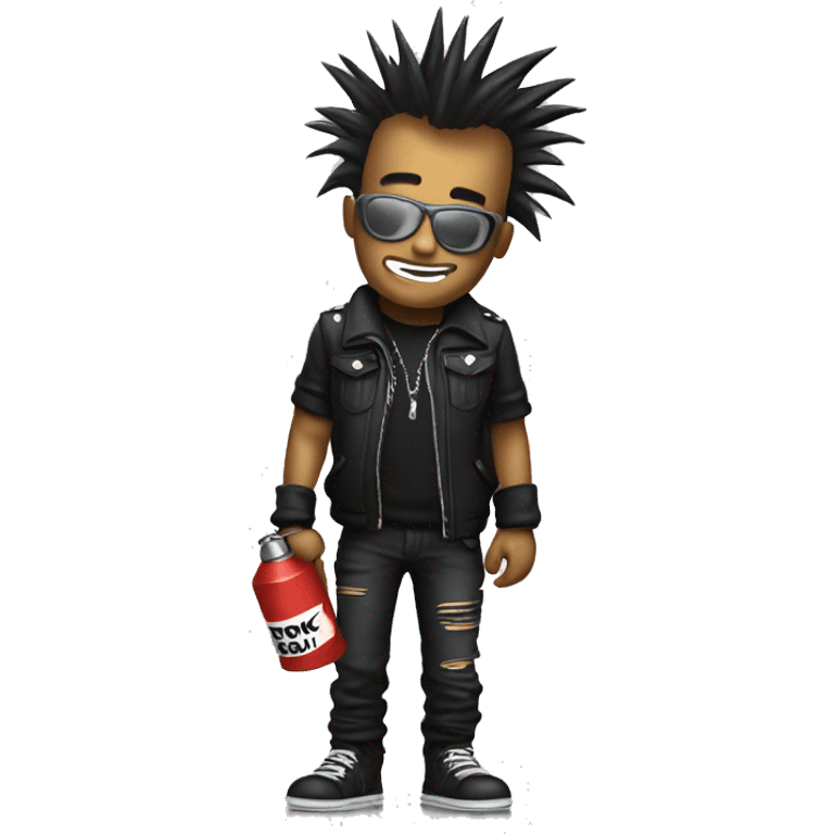 punk with spray can emoji