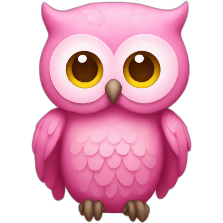 pink flower owl emoji