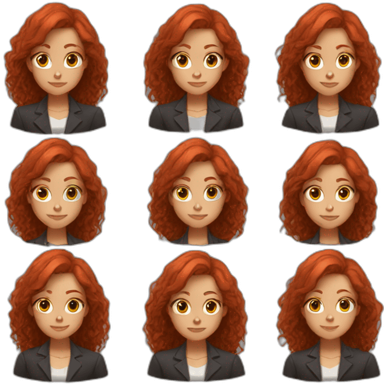 dark academia girl redhair emoji