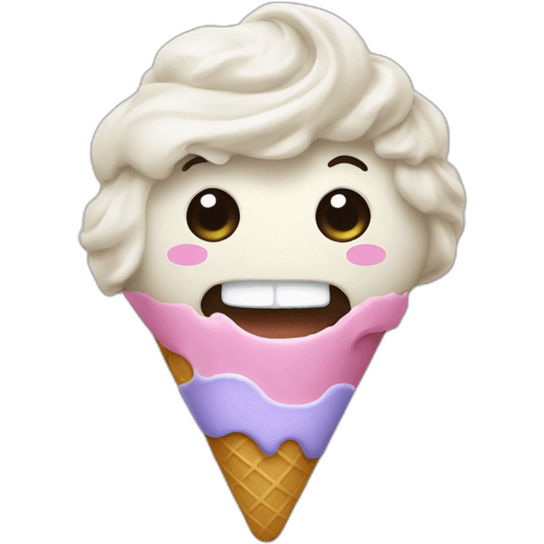 Eating ice cream emoji