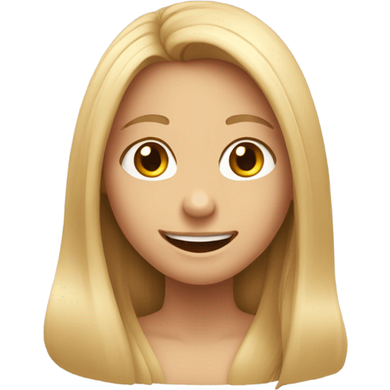 smiling girl with long hair emoji