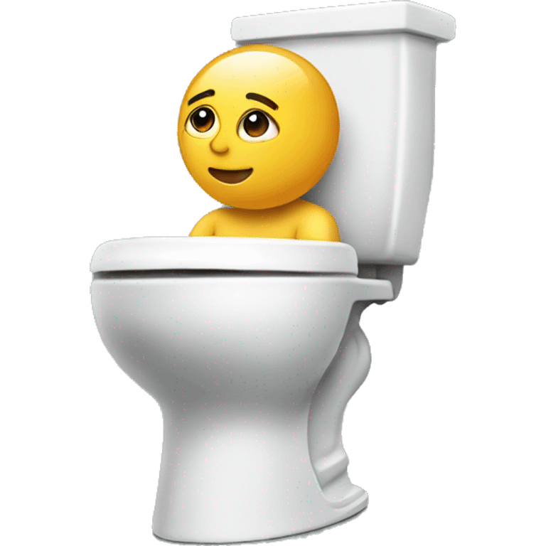 Sitting on toilet waiting to shower  emoji