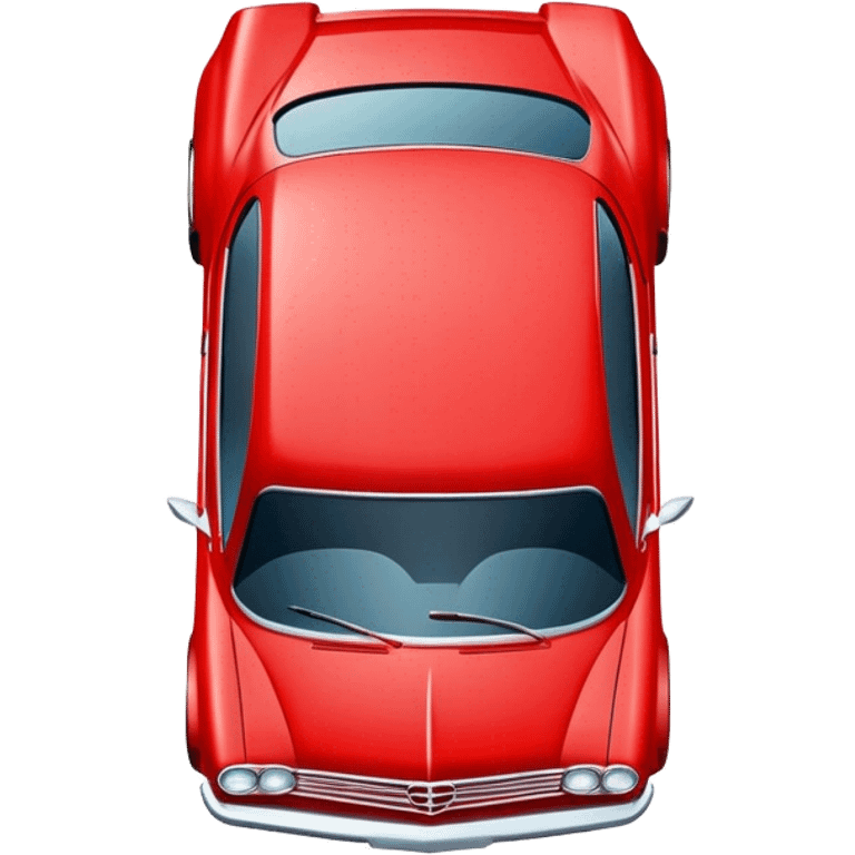 car seen from top red emoji