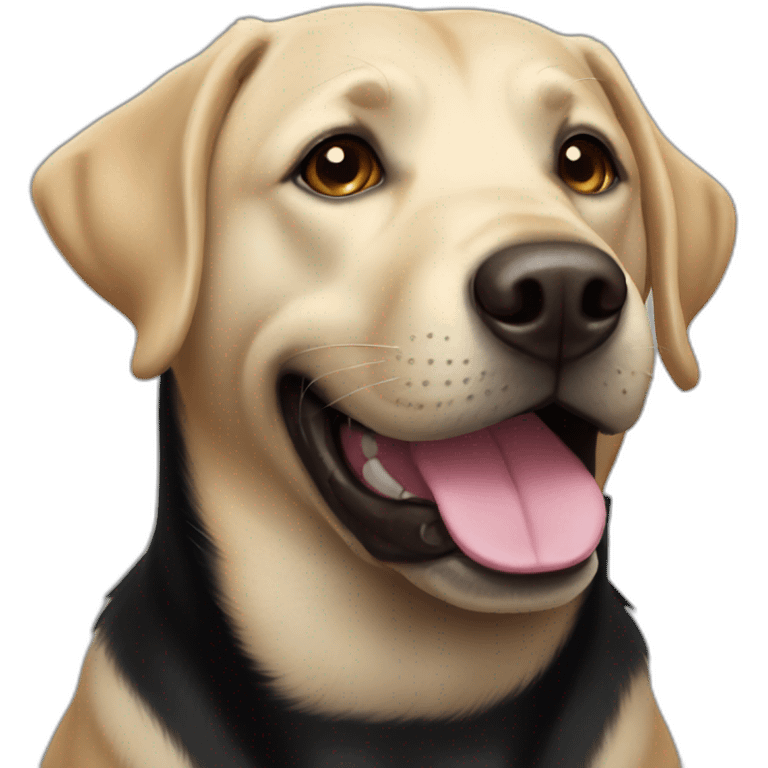 black labrador smile emoji