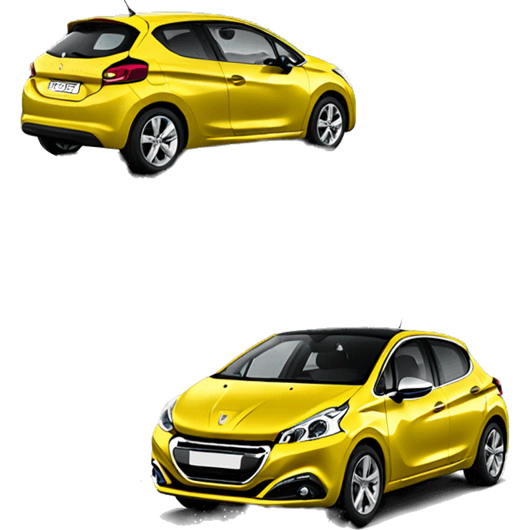 Peugeot 208 yellow emoji