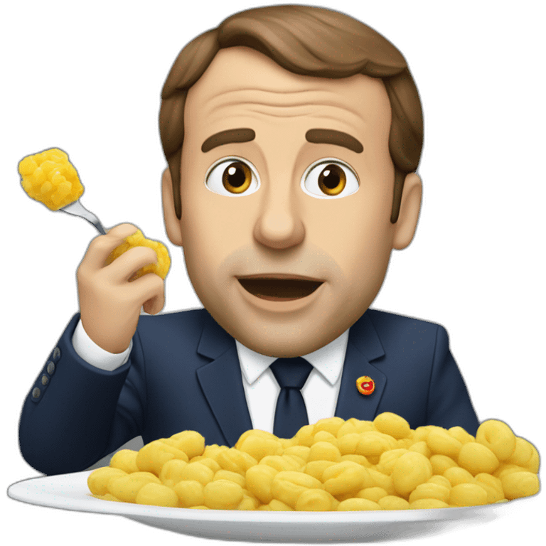 macron qui mange  emoji