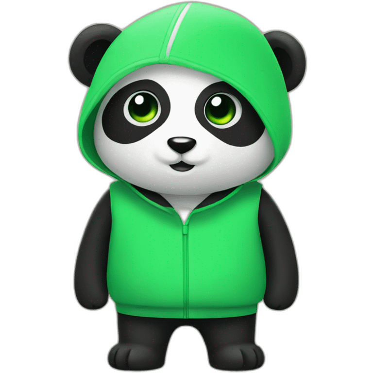 panda with Green bob  emoji