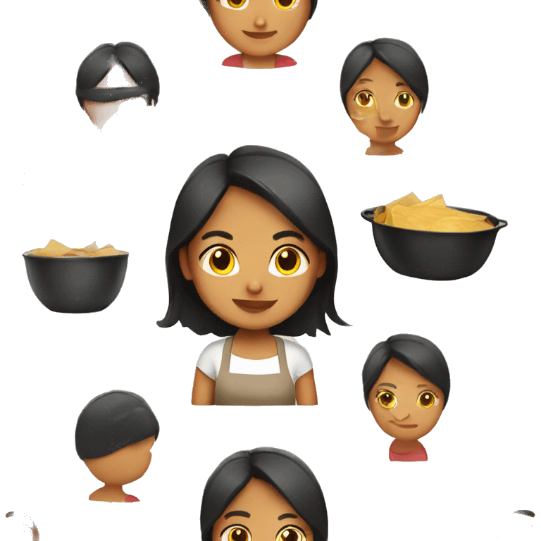 tan skin Mexican woman cooking tamales emoji