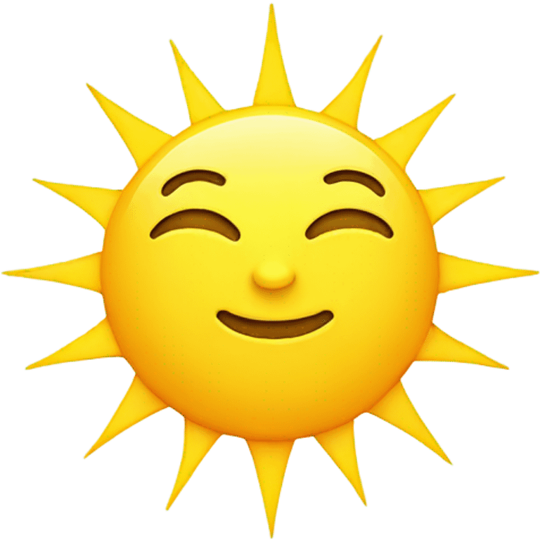 Yellow sun, radiating yellow beams emoji