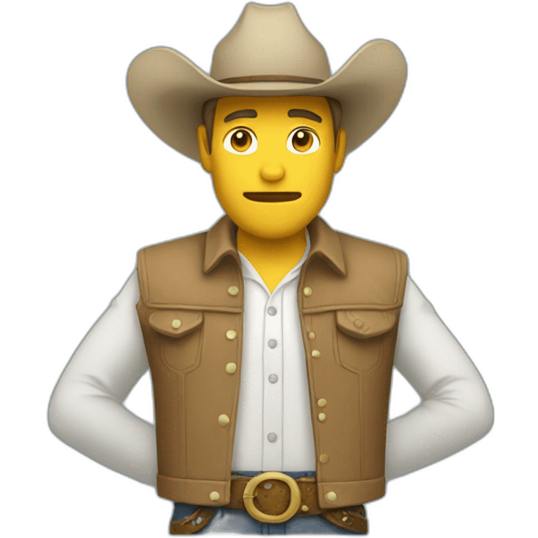 white cowboy shrug emoji