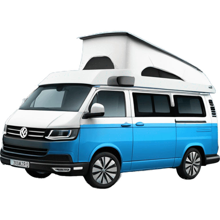 VW T6.1 California camping bus VW blue white emoji