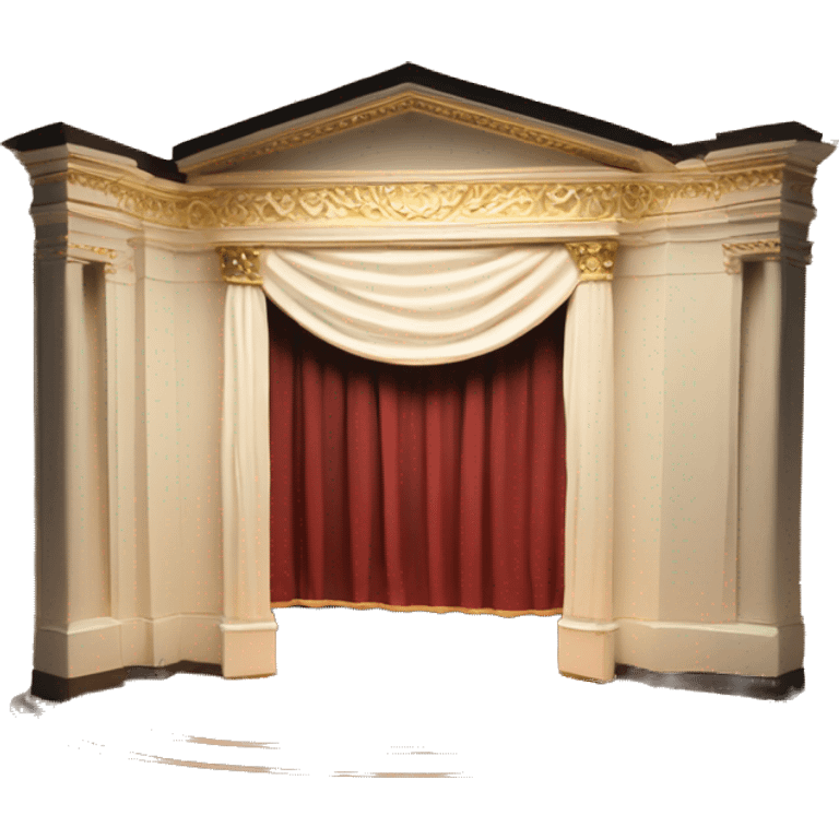 scenography scenic maquette model theatre set with lights emoji