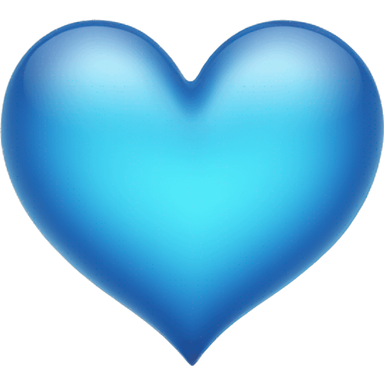 Clear blue heart emoji