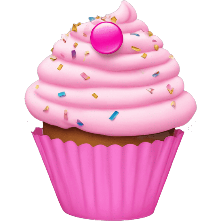 Pink cupcake confetti emoji